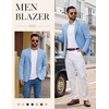 image:imageCOOFANDY Mens Casual Blazer Knit Sport Coat Regular Fit Suit JacketLight Blue