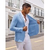image:imageCOOFANDY Mens Casual Blazer Knit Sport Coat Regular Fit Suit JacketLight Blue