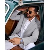 image:imageCOOFANDY Mens Casual Blazer Knit Sport Coat Regular Fit Suit JacketLight Grey