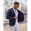 image:imageCOOFANDY Mens Casual Blazer Knit Sport Coat Regular Fit Suit JacketNavy Blue