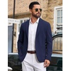 image:imageCOOFANDY Mens Casual Blazer Knit Sport Coat Regular Fit Suit JacketNavy Blue