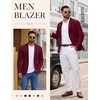 image:imageCOOFANDY Mens Casual Blazer Knit Sport Coat Regular Fit Suit JacketWine Red
