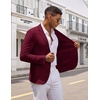 image:imageCOOFANDY Mens Casual Blazer Knit Sport Coat Regular Fit Suit JacketWine Red