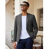 image:imageCOOFANDY Mens Casual Blazer Slim Fit Lightweight Sport Coat One Button Suit JacketDark Gray