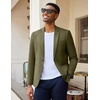 image:imageCOOFANDY Mens Casual Blazer Slim Fit Lightweight Sport Coat One Button Suit JacketDark Green