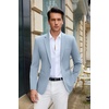 image:imageCOOFANDY Mens Casual Blazer Slim Fit Suit Jacket One Button Sport CoatsLight Blue