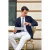 image:imageCOOFANDY Mens Casual Blazer Slim Fit Suit Jacket One Button Sport CoatsNavy Blue