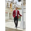 image:imageCOOFANDY Mens Casual Blazer Suit Jacket Slim Fit Sport Coats for MenDark Red