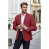 image:imageCOOFANDY Mens Casual Blazer Suit Jacket Slim Fit Sport Coats for MenDark Red