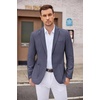 image:imageCOOFANDY Mens Casual Blazer Two Button Sport Coats Lightweight Printed Lining Suit JacketBlue