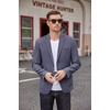 image:imageCOOFANDY Mens Casual Blazer Two Button Sport Coats Lightweight Printed Lining Suit JacketBlue