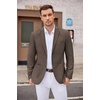 image:imageCOOFANDY Mens Casual Blazer Two Button Sport Coats Lightweight Printed Lining Suit JacketBrown
