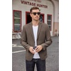 image:imageCOOFANDY Mens Casual Blazer Two Button Sport Coats Lightweight Printed Lining Suit JacketBrown