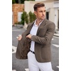 image:imageCOOFANDY Mens Casual Blazer Two Button Sport Coats Lightweight Printed Lining Suit JacketBrown