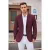 image:imageCOOFANDY Mens Casual Blazer Two Button Sport Coats Lightweight Printed Lining Suit JacketDark Red