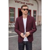 image:imageCOOFANDY Mens Casual Blazer Two Button Sport Coats Lightweight Printed Lining Suit JacketDark Red