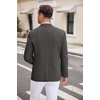 image:imageCOOFANDY Mens Casual Blazer Two Button Sport Coats Lightweight Printed Lining Suit JacketDeep Grey