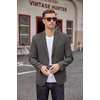 image:imageCOOFANDY Mens Casual Blazer Two Button Sport Coats Lightweight Printed Lining Suit JacketDeep Grey
