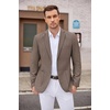 image:imageCOOFANDY Mens Casual Blazer Two Button Sport Coats Lightweight Printed Lining Suit JacketKhaki