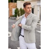 image:imageCOOFANDY Mens Casual Blazer Two Button Sport Coats Lightweight Printed Lining Suit JacketLight Grey
