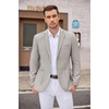 image:imageCOOFANDY Mens Casual Blazer Two Button Sport Coats Lightweight Printed Lining Suit JacketLight Grey