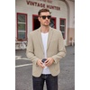 image:imageCOOFANDY Mens Casual Blazer Two Button Sport Coats Lightweight Printed Lining Suit JacketLight Khaki