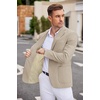 image:imageCOOFANDY Mens Casual Blazer Two Button Sport Coats Lightweight Printed Lining Suit JacketLight Khaki