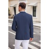 image:imageCOOFANDY Mens Casual Blazer Two Button Sport Coats Lightweight Printed Lining Suit JacketNavy Blue