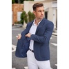 image:imageCOOFANDY Mens Casual Blazer Two Button Sport Coats Lightweight Printed Lining Suit JacketNavy Blue