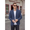 image:imageCOOFANDY Mens Casual Blazer Two Button Sport Coats Lightweight Printed Lining Suit JacketNavy Blue