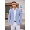 image:imageCOOFANDY Mens Casual Blazer Two Button Sport Coats Lightweight Printed Lining Suit JacketSky Blue