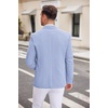 image:imageCOOFANDY Mens Casual Blazer Two Button Sport Coats Lightweight Printed Lining Suit JacketSky Blue
