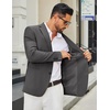 image:imageCOOFANDY Mens Casual Blazer Two Buttons Lightweight Sport Coat Suit JacketDark Grey