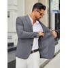 image:imageCOOFANDY Mens Casual Blazer Two Buttons Lightweight Sport Coat Suit JacketGrey
