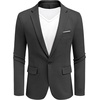 image:imageCOOFANDY Mens Casual Knit Blazer Sport Coats Business Suit JacketDark Grey