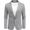 image:imageCOOFANDY Mens Casual Knit Blazer Sport Coats Business Suit JacketLight Grey