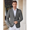 image:imageCOOFANDY Mens Casual Knit Blazer Stretch Sport Coat Two Button Suit JacketsDark Grey