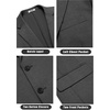 image:imageCOOFANDY Mens Casual Knit Blazer Stretch Sport Coat Two Button Suit JacketsDark Heather Grey