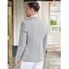 image:imageCOOFANDY Mens Casual Knit Blazer Stretch Sport Coat Two Button Suit JacketsLight Heather Grey