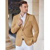 image:imageCOOFANDY Mens Casual Knit Blazer Stretch Sport Coat Two Button Suit JacketsLight Tan