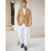 image:imageCOOFANDY Mens Casual Knit Blazer Stretch Sport Coat Two Button Suit JacketsLight Tan