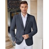 image:imageCOOFANDY Mens Casual Knit Blazer Stretch Sport Coat Two Button Suit JacketsNavy Blue