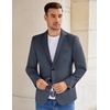 image:imageCOOFANDY Mens Casual Knit Blazer Stretch Sport Coat Two Button Suit JacketsNavy Blue