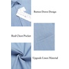 image:imageCOOFANDY Mens Casual Linen Shirts Short Sleeve Button Down Shirt Summer Beach TopsLight Blue