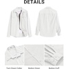 image:imageCOOFANDY Mens Corduroy Button Down Shirts Jackets Casual Long Sleeve Shacket Lightweight Overshirts with Flap PocketsWhite