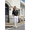 image:imageCOOFANDY Mens Dress Shirt Long Sleeve Button Down Shirt Wrinkle Free CasualBlackstripes