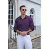 image:imageCOOFANDY Mens Dress Shirt Long Sleeve Button Down Shirt Wrinkle Free CasualDark Purple