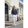 image:imageCOOFANDY Mens Dress Shirt Long Sleeve Button Down Shirt Wrinkle Free CasualNavy Blue