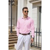 image:imageCOOFANDY Mens Dress Shirt Long Sleeve Button Down Shirt Wrinkle Free CasualPink