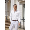 image:imageCOOFANDY Mens Dress Shirt Long Sleeve Button Down Shirt Wrinkle Free CasualWhitekhaki Grid